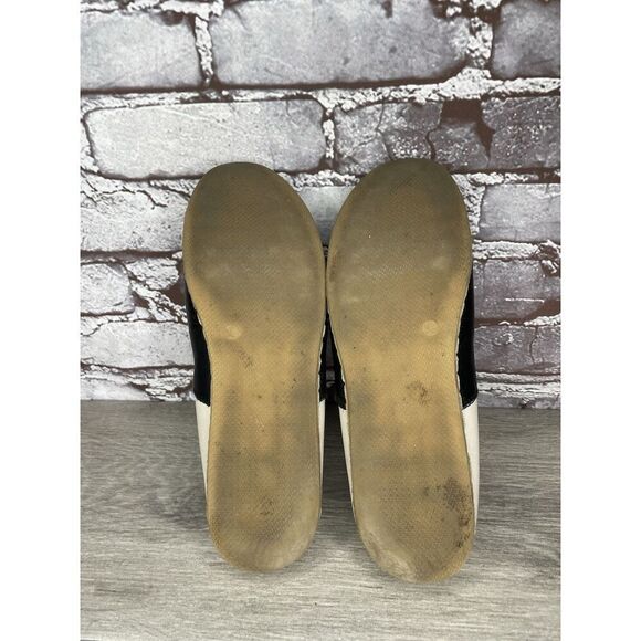 Charix Black Leather Ivory Classic Slip On Loafers Flats Shoes Women 36EU/6M US - Picture 15 of 16